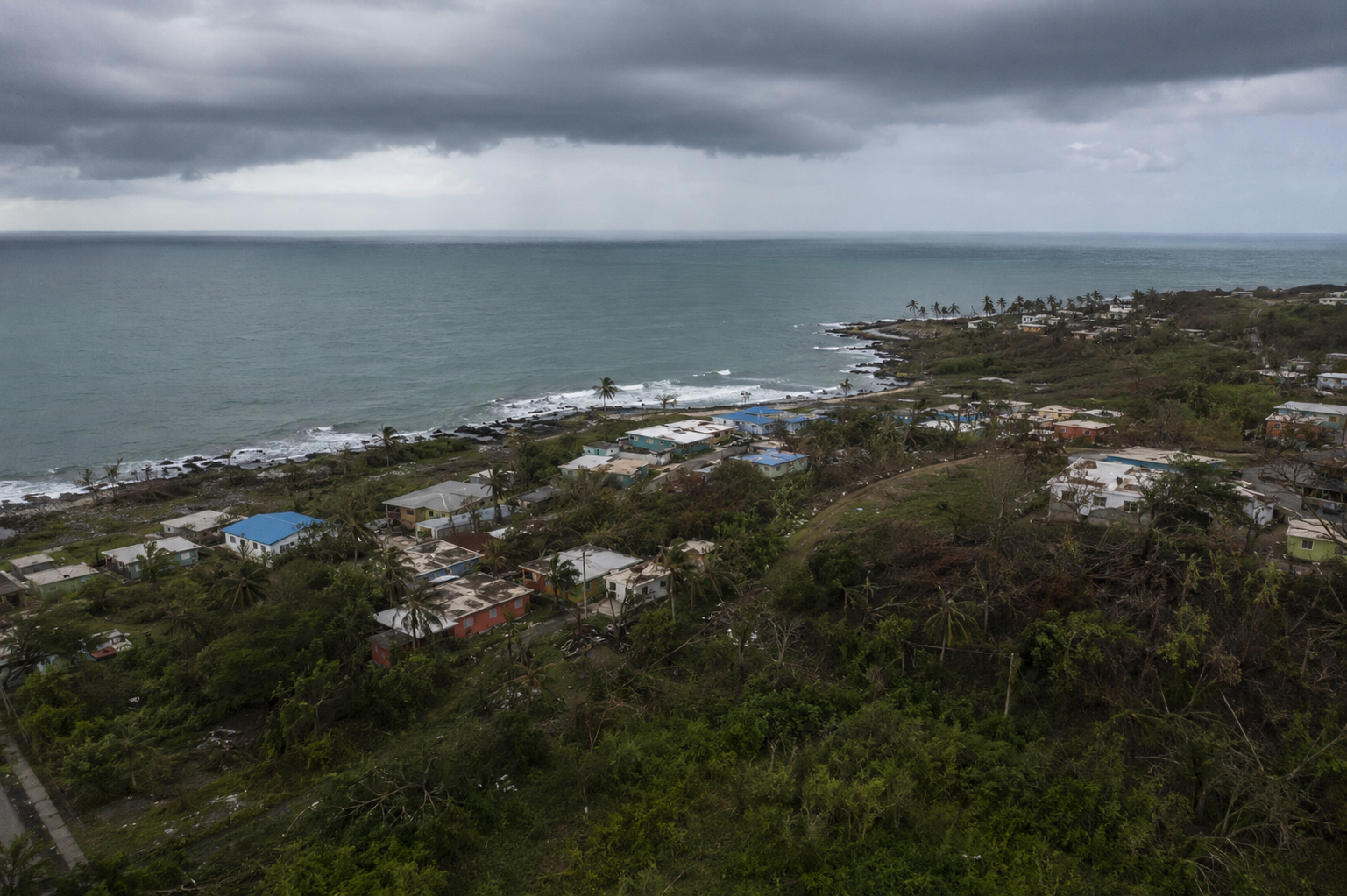 Aerial of a Puerto Rican coastline